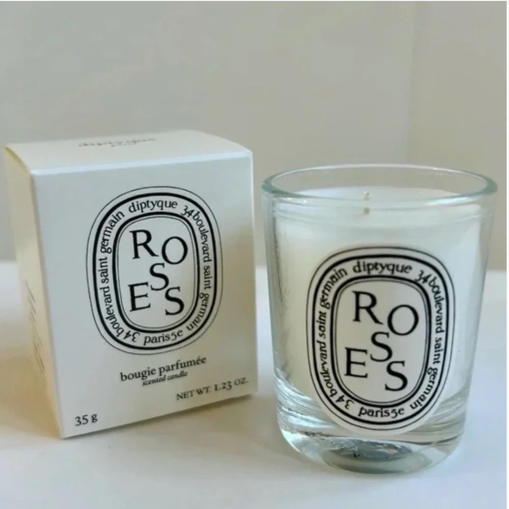Diptyque Paris Eau Roses Scented Bougie Parfumee Candle 35g